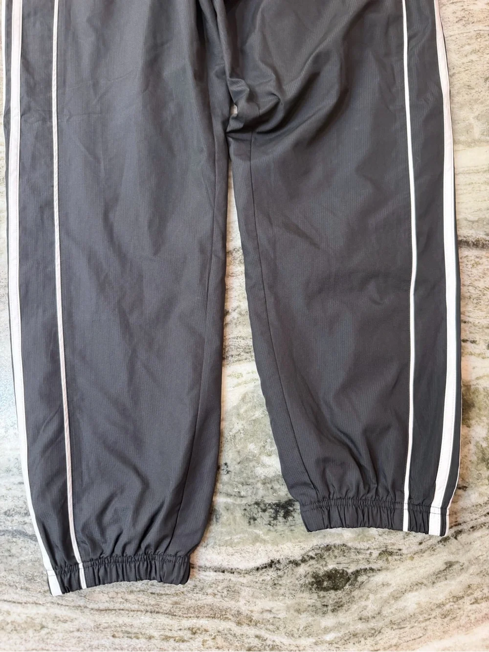 Adidas Black Track Joggers with White Side Stripes
